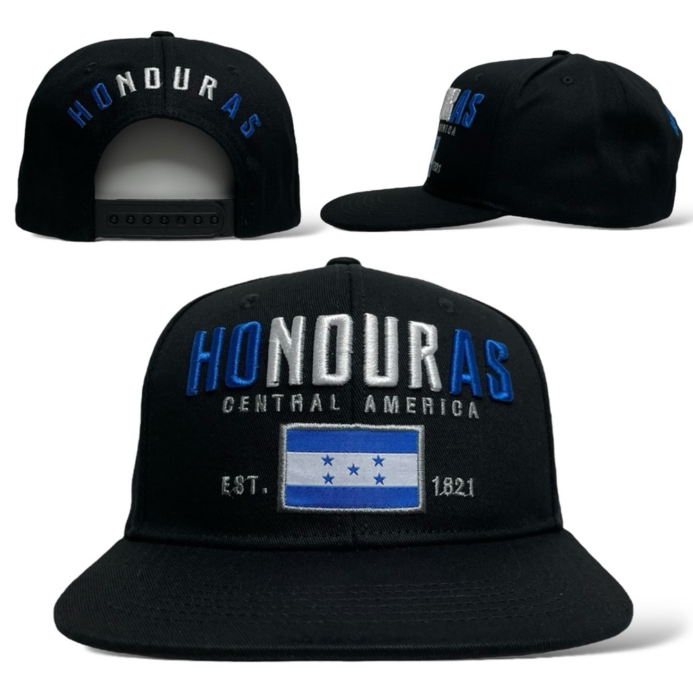 Gorra Bandera de Honduras bordada, Snapback, Visera Plana